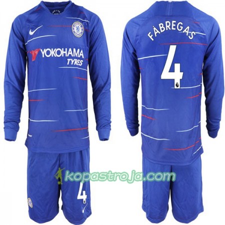 Billiga Fotbollströjor Chelsea Cesc Fabregas 4 Barn Hemma tröja 2018/19 Långärmad